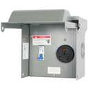 Temporary Power Outlet Panel, Power Circuit Breaker Panel with 30 Amp Receptacle Installed, Prewired Receptacle Panel Weatherproof Electrical Outlet Box (30A Power Outlet Panel)
