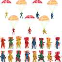 Manmel 40PCS Parachute Toy, Outdoor Flying Toy for Kids 3 4 5 6 7 8 9, Mini Paratroopers Army Parachute Flying Throwing Outside Toys for Toddlers, Boys, Girls, Party Favors, Goodie Bag Stuffers