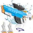 Electric Water Blaster for Adults Kids, Automatic Squirt Toy with with Light Up and Large Capacity, Comes with 2 Modular Batteries, 26-32 FT Range, Summer Swimming Pool Party Beach Outdoor Activity