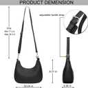 CROJUYI Small Crescent Shoulder Bags Purses for Women Retro Classic Clutch Hobo Tote Purse and Handbag Cute Crossbody Bags