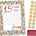 JoyJive Father's Day 15 Things I Love About You Scratch Off Cards, Father's Day Advent Calendar Personalized Gift for Him, Husband, Brother, Son, Grandad 4 Pack