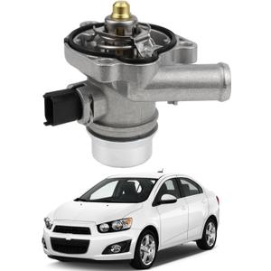 Upgrade Aluminium Engine Coolant Thermostat Housing Assembly Compatible with 2011-2020 Chevy Cruze Limited Sonic Trax Buick Encore 1.4L Replaces 25200455 55565336 55579010 55593034 902-808