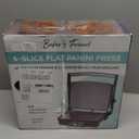 Baker's Friend Panini Press Electric Griddle, Panini Grill Press Sandwich Maker Press, Grilled Cheese Maker, Sandwichera Electrical, Browning Control, Non Stick Surfaces, 4-Slices, Stainless Steel