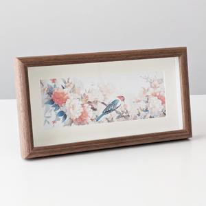 5X10 Wooden Photo Frame with 3x8 Mat Glass Front Wall and Desktop Picture Frame