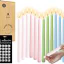 Unscented Candles Colored Taper Candlesticks,10 inches Dripless Tapered Candles Colorful Candle Sticks Candy Candlestick for Home Party Wedding Restaurant Holiday(8D12P-2PIBLGR)
