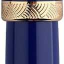 Majohn P140 Fountain Pen NO.8 Fine Nib, Brass Piston System Large Capacity Blue Acrylic Writing Pen with Box