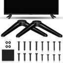 PRETYZOOM Tv Stand for 32-55 Inch Tvs Tabletop Mounting Bracket with Screws Compatible with Tc Brackets Stable Non-Slip Base Easy Installation 8.26X2.36X1.18 Inches