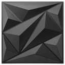 Art3dwallpanels 33 Pack 3D Wall Panel Diamond for Interior Wall Dcor, PVC Flower Textured Wall Panels for Living Room Lobby Bedroom Hotel Office, Black, 12''x12'' Cover 32.Sq.Ft.