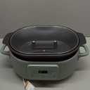 MAGNIFIQUE 6 Quart Multi-Cooker, with 8-in-1 Casserole Programmable Slow Cooker, Dutch Oven, Pasta, Nonstick, Oven Safe Pot to 500F Olive Olive