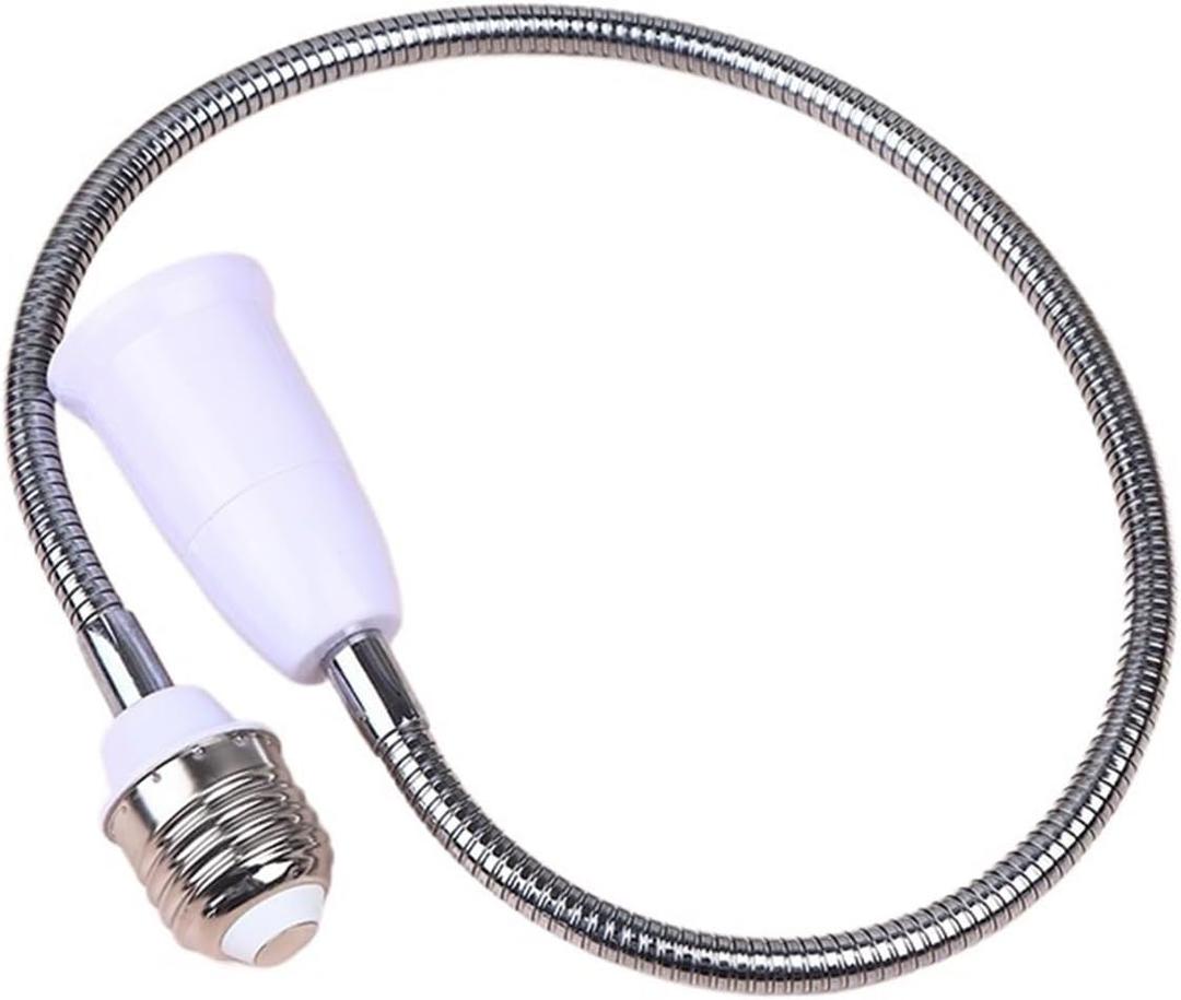 CAARLA Lamp Holder Light Weight Flexible E27 to E27 L+E+D Screw Lamp Base Bulb Sockets Extender Extension Light Holders Lamp Base Light Sockets Adapter(595MM)