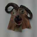 EvilCos Realistic Goat Mask Easter Scary Goat Horn Headgear Halloween Bully Animal Latex Mask, Adult Funny Head Mask, Cosplay, Costume Ball, Easter, Costume Remedy