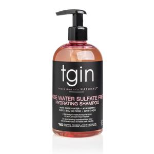 tgin Rose Water Sulfate-Free Hydrating Shampoo  Clarifying Shampoo for Curly, Wavy & Coily Hair  Lightweight Tgin Hair Products for Soft, Shiny, No Frizz Strands  Natural Botanical Formula (13oz) (B084SMR6X9)