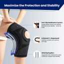 Galvaran Knee Brace for Meniscus Tear:Adjustable Knee Support for Maximum Knee Pain,Side Stabilizers for Injury or Surgery Recovery - Men and Women
