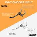 INCLY 50 Pack Black Pegboard Hooks, 2 Inch Metal Peg Board Hooks Accessories, Peg Board Tool Hangers Fit for 1/8 and 1/4" Pegboard Hanging Tools for Garage, Craft Room, Kitchen, Store
