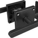 Sdstone Double Side Gate Latch,Heavy Duty Swinging Door Latch Gate Hardware for Wooden Fence,Gate Hardware for Left Inswing Outdoor Wooden Gates, Pool Gate, Backyard, Garden