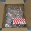 12Pcs Christmas Booze Balls Cups with Lids and Straws Clear Plastic Snowman Face Party Drinking Cups Reusable Bottles for Xmas Winter Holiday Party Supplies