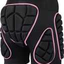 OHMOTOR Padded Shorts Snowboarding Skiing for Women Men, Skating Butt Pad Guard, Impact Crash Pants Shorts Hip Protection (Large-3X-Large, Pink - for Female)