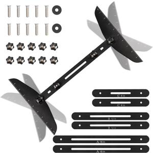 Stair Treads Gauge Template Tool - Stair Jig, Measuring Stair Tool, Shelf Scribe Tool for Stairs, Risers, Shelf and Cutting Drywall, 12In to 60In, Black