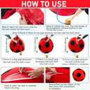 48 Inch Giant Herding Ball with Cover Anti Burst Ball Please Watch VCR for How to Inflation Large Horse Toys for Horse Stall Entertainment Play, Pump Included(Red-Black)