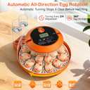18 Egg Incubators for Hatching Eggs, Egg Incubator with Automatic Egg Turning and Humidity Control, Incubators for Hatching Chicken Ducks Quail Goose Pigeon