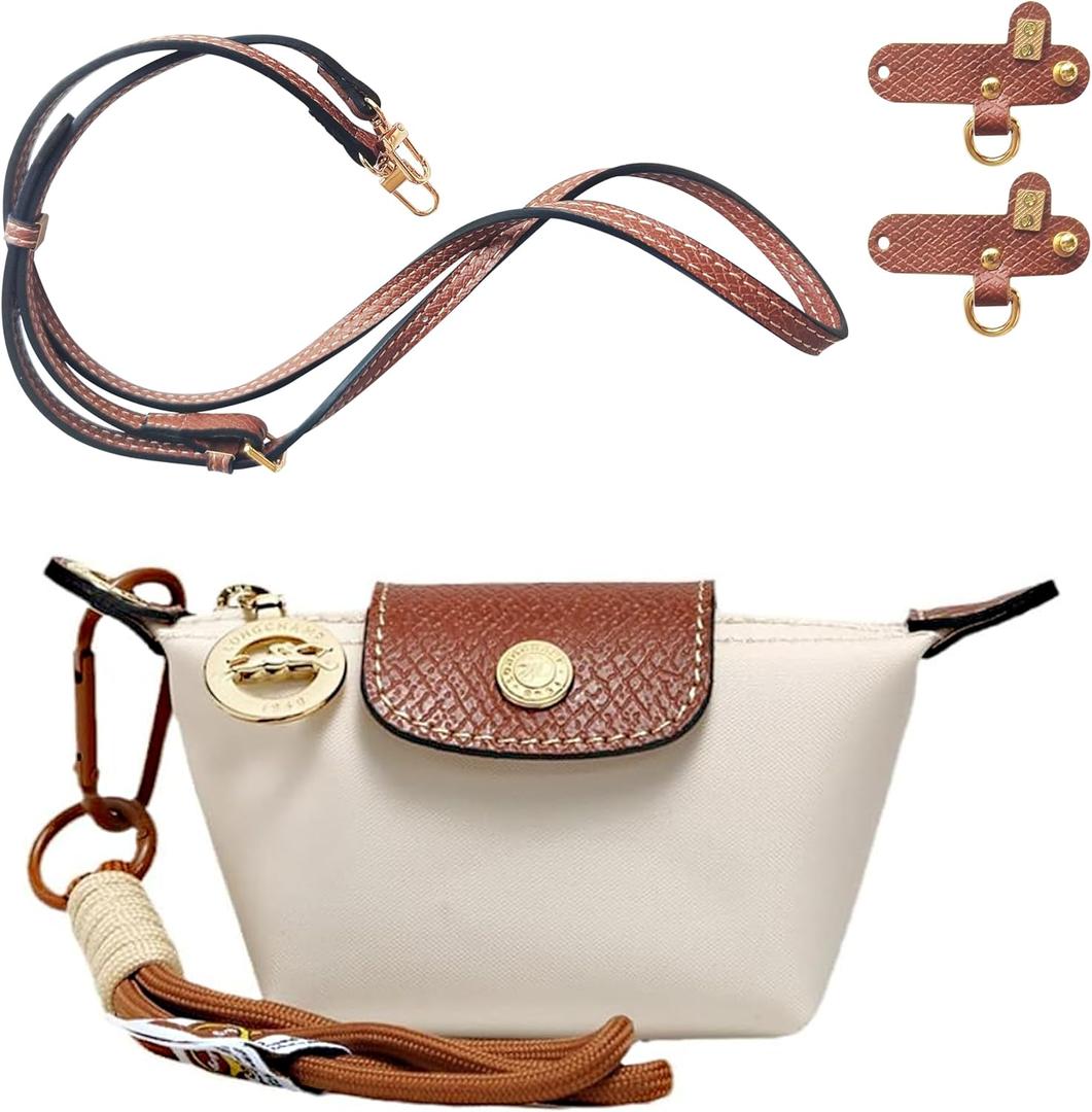 Premium Leather Bag Shoulder Strap for Crossbody, Mini & Bags - Adjustable Purse Strap Kit for Handbags, Tote Bags & Crossbody Conversion