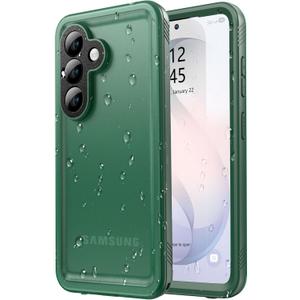 SPORTLINK for Samsung Galaxy S26 Case, IP68 Waterproof Dustproof Military 360 Full Body Heavy Duty Shockproof Protective with Camera Screen Protector S 26 Phone Front Back Cover 6.3" Green