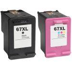 myCartridge 67XL HP Printer Ink Replacement 2 PCS