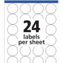 Avery High Visibility Round Labels, Sure Feed Technology, 1-2/3" Diameter, White Customizable Blank Labels, Laser Printable, 600 Total (5293)