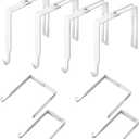 Amylove 4 Pcs Adjustable Cubicle Hanger Universal Partition Metal Cubicle Hooks Door Hanger, Adjusted to Fit Panels with 1 3/8 Inch to 3 1/2 Inch Thickness for Office Whiteboard (White)