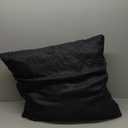  Shredded Memory Pillow with Satin Crushed Cover, Black Cover, Size 2 x 2 ft
