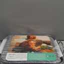 Kitcom Nonstick Roasting Pan with Rack, 16 Inch x 11.5 Inch Rectangular Roaster Set for Roasting Turkey, Chicken, Meat and Veggies, Gray