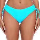 Ocean Blues Women's Full Coverage Swim Bottom Tie Sides Bikini Bottom, Size S