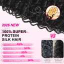 6 Pcs Curly Clip In Hair Extensions 18 Inch Protein Fiber Real Hair Feeling