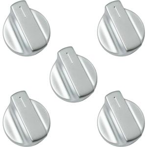 5PCS W11239985 W10850015 W11032553 Replacement for Whirlpool Stove Knob, Surface Burner Control Knobs Metal Zinc Alloy Insulation Compatible with Whirlpool Gas Ranges Stove Knob WFG550S0LZ1