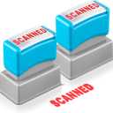 Crtiin 2 Pcs Self Inking Stamps Pre Inked Office Duplicate Convenience Stamps for Office, Red Ink, 1.38 x 0.51 Inch(Scanned)