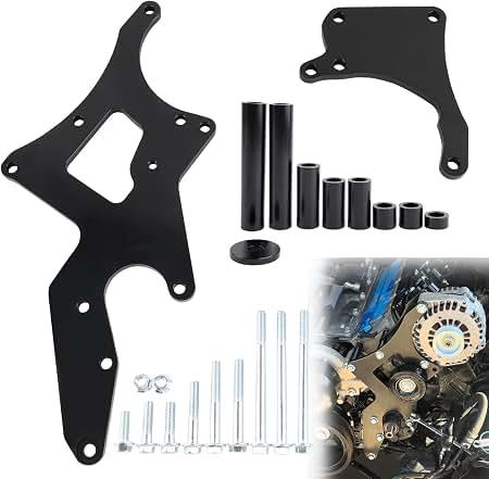 RiAiCiING LS Serpentine Alternator Power Steering Pump Bracket Kit