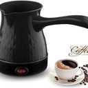 Coffee Maker, Stainless Steel Electric Arabic, Greek & Turkish Coffee Pot, 600ml Even Heating Tea Maker Kettle with Removable & Anti Scald Handle for Greek Arabic Tea, Milk, Butter