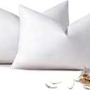 12x20 Feather Down Pillow Inserts Set of 2, Decorative Pillows with 100% Coton Cover, Throw Pillow for Bed, Couch and Sofa.