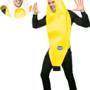 Spooktacular Creations Appealing Banana Costume Adult Deluxe Set for Halloween Dress Up Party and Roleplay Cosplay, XL