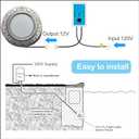 Awanhe Pool Lights for Inground Pool, 60W 10 Inch LED Inground Pool Light with Controller, Remote and APP Control for Wet Niche, Color Changing Underwater Swimming Pool Lights with 50 Foot Cord