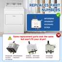 WP3398094 3398094 Dryer Start Switch Compatible with Whirlpool KitchenAid Maytag WED5840SW0 WET4124HW MGDP575GW, WP3398094 Dryer Push to Start Switch Replace PD00028502 527426 AP6008357 PS11741492