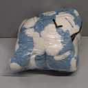 LE SURE Cute Dog Bed for Large Dogs - Washable Pet Beds,Cozy Rectangle Orthopedic Sofa with Jacquard Shaggy Plush & Anti Slip Bottom,36x27x8inches (Cozy Clouds Blue)