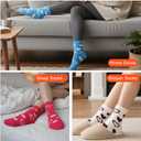 3 Pairs Moisturizing Socks Overnight, Love Heart Aloe Socks, Moisturizer Sock for Dry Cracked Feet, Cozy Gel Spa Sock for Women(Rose Red, Purple and Light Blue), One Size