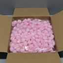 Vignor 500 Pcs 1.4 Inch Mini Artificial Flowers Head Bulk 5 in 1 Set Faux Foam Fake Small Rose Tiny Baby Flores Bouquet Cake Gift Home Decoration DIY Craft (Light Pink)