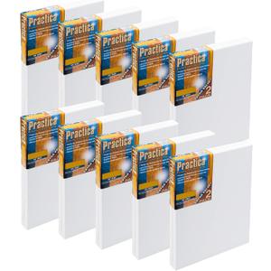Practica Economy Stretched Cotton Canvas 20-Pack - 18x24 - Acid-Free Acrylic Primed Canvas for Acrylics, Pastels, Graphite, & More!