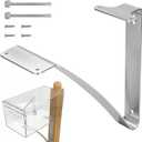 Mailbox Bracket for Post Metal Mounting Heavy Duty Floating Shelf Bracket Hardware for Strong Support Installation Outdoor (Silver)