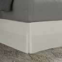 Today's Home Classic Tailored, Microfiber, 14" Drop Length Bed Skirt Dust Ruffle, Twin, Ivory TOH25014IVOR01