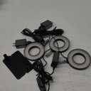 Plant Grow Light, 48 LEDs Full Spectrum Grow Lights for Indoor Plants, Height Adjustable Small Halo Grow Light with Base, 3 Optional Spectrums, Auto Timer 3/9/12Hrs, 10 Brightness, 3 Pack (3.4in-Black)