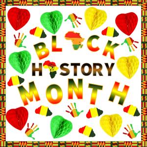 Eersida 108 Pcs Black History Month Bulletin Board Decoration Set Black History Honeycomb Bulletin Board for Classroom School Chalkboard Wall Decor