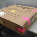 Huuger Narrow Night Stand Set of 2, End Table with Charging Station, USB-C Port, Rattan Side Table with Cabinet and Open Shelf, Synthetic Rattan, for Small Spaces, Bedroom, Natural Wood